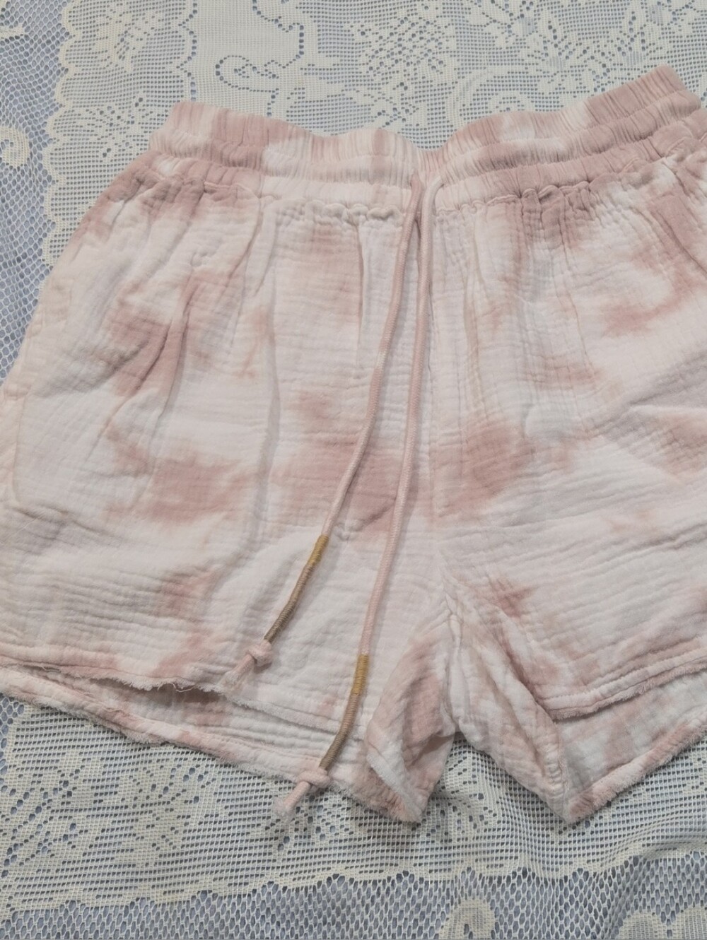Faherty Pink Tie-Dye Women’s Shorts Bermudas Organic Cotton Sz M